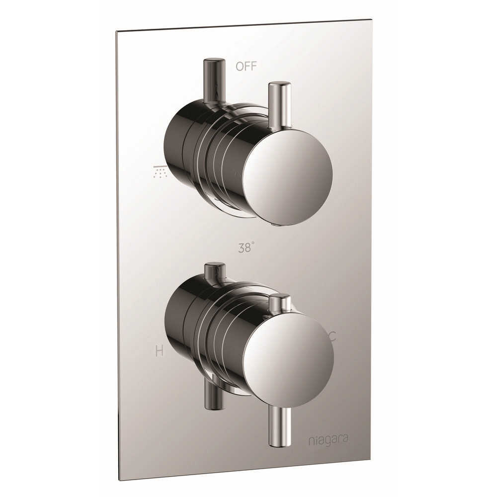 Niagara Equate Round Twin Concealed Shower Valve