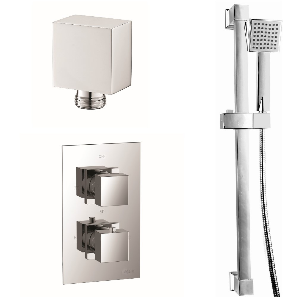 Niagara Observa Concealed Shower Valve Pack 1 with Slide Rail Kit & Wall Outlet (1)