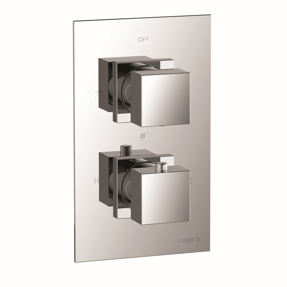 Niagara Observa Square Twin Concealed Shower Valve