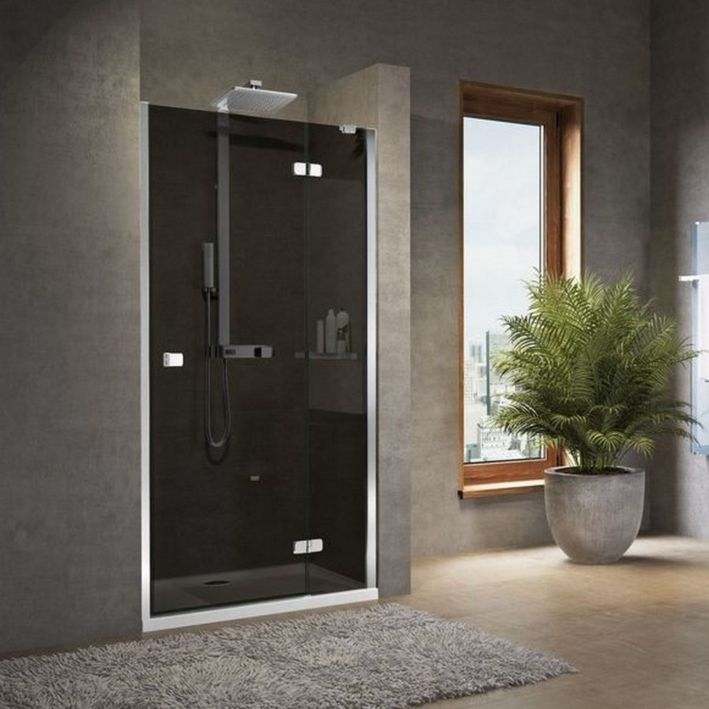 Novellini Brera 760mm Left Hand G Hinged Shower Door with Inline Panel