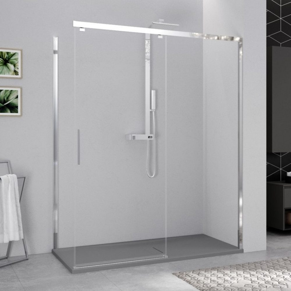 Novellini Kuadra 2.0 PH+FH 1700mm RH Sliding Door in Chrome