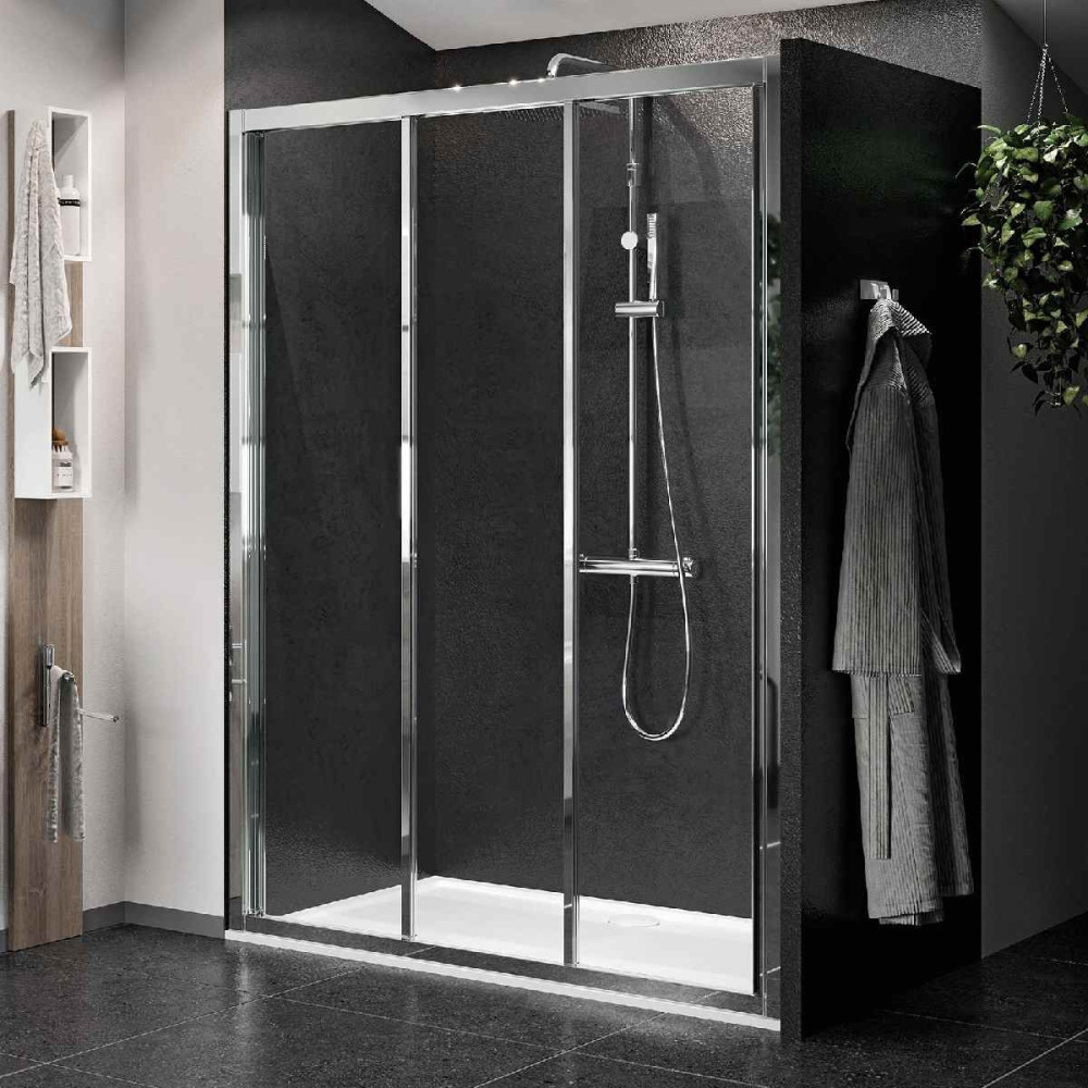 Novellini Lunes 2.0 3P Three Sliding Panel Shower Door 1100mm