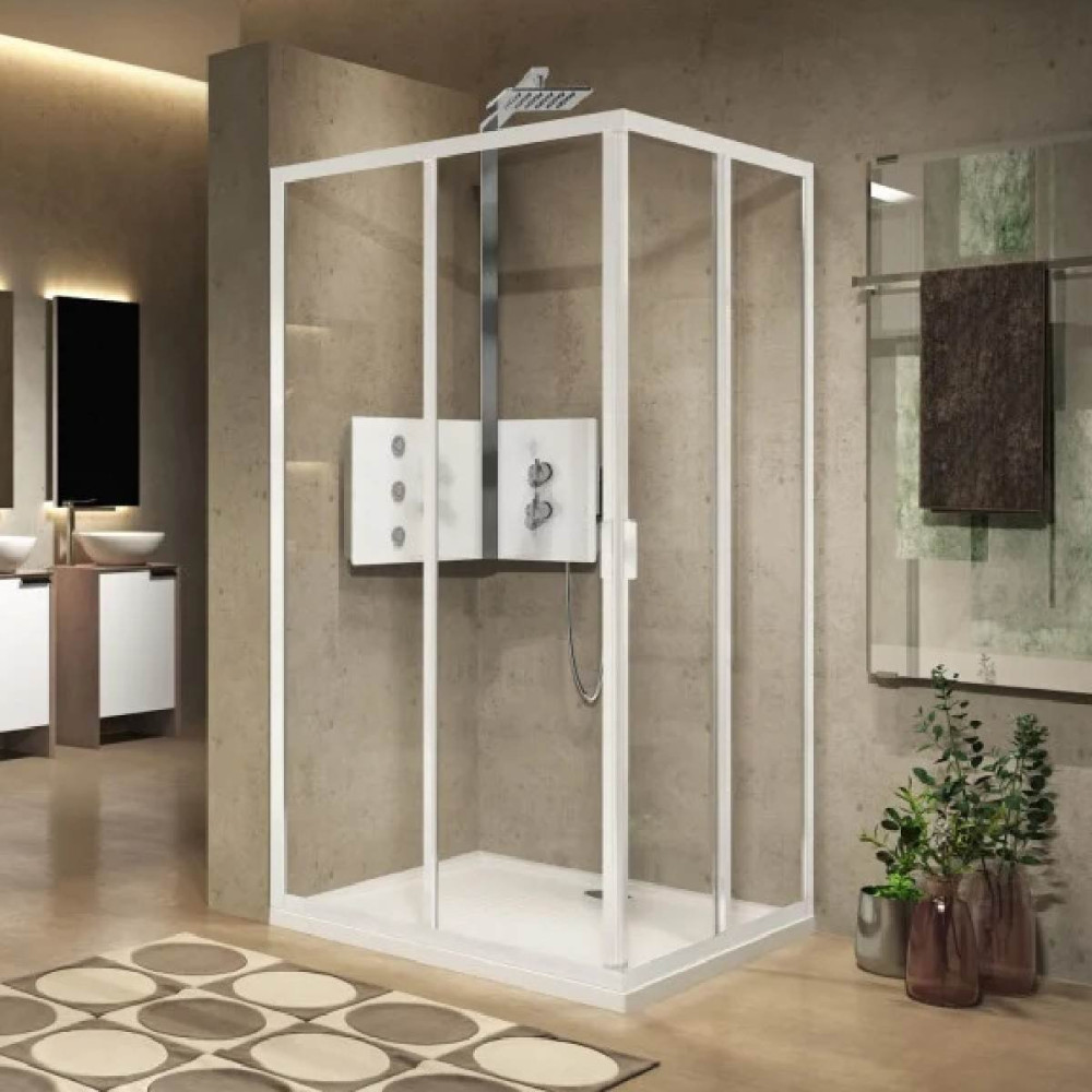 Novellini Lunes 2.0 A 800 x 700mm Corner Entry Shower Enclosure