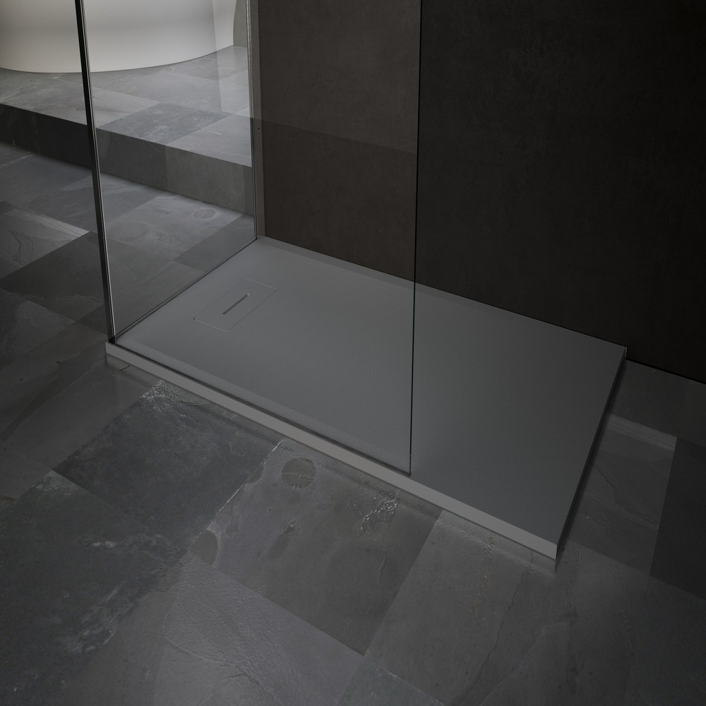 Novellini Novosolid 1000 x 1000mm Shower Tray in Grey (1)