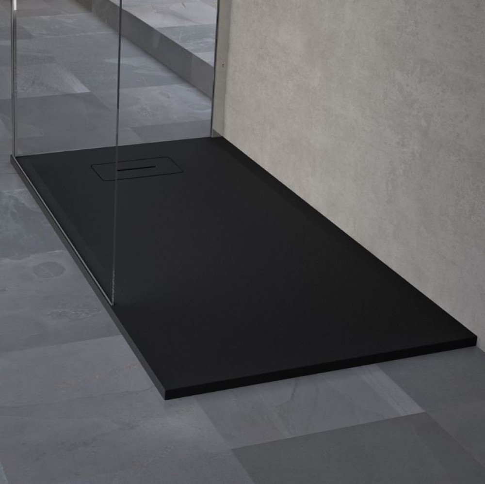 Novellini Novosolid 1400 x 700mm Shower Tray in Black