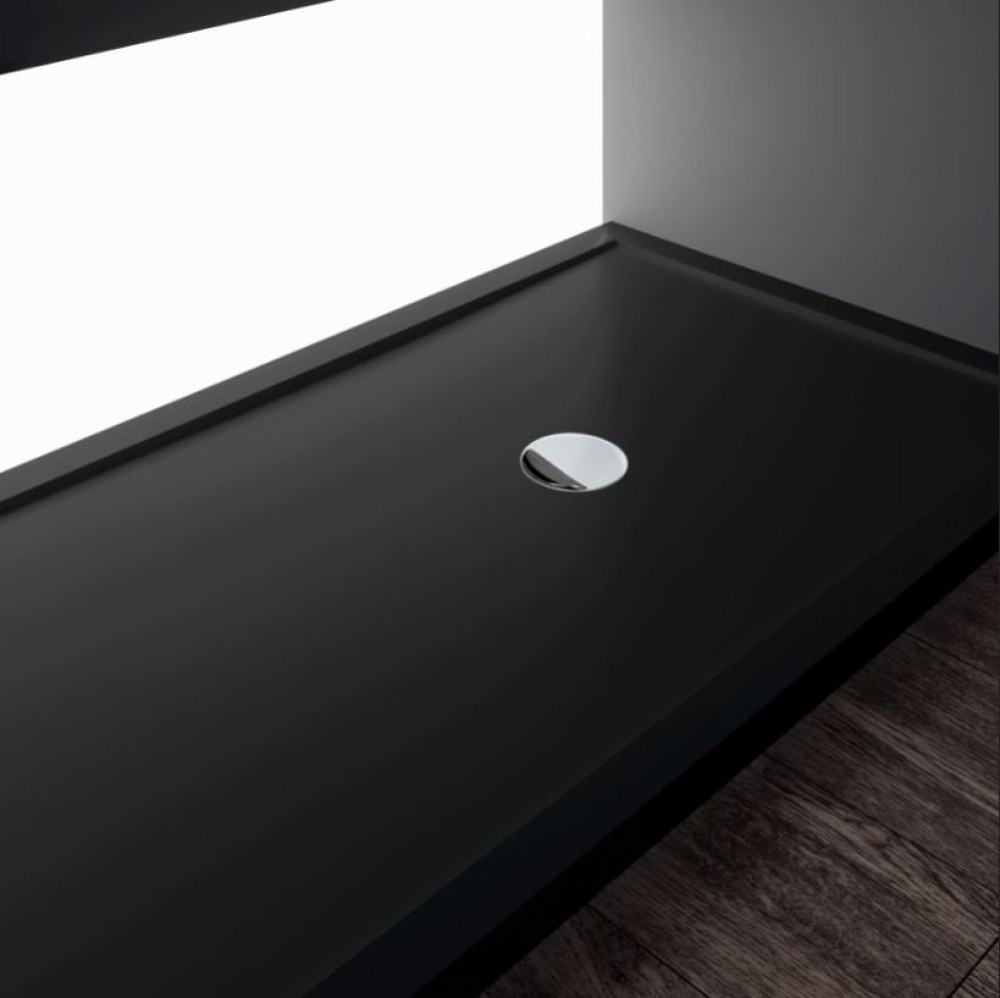 Novellini Olympic Plus Shower Tray 1400mm x 700mm , black finish