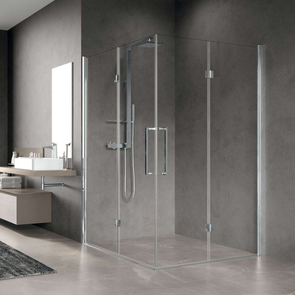 Novellini Young 2AS Chrome 990-1010mm Corner Shower Enclosure