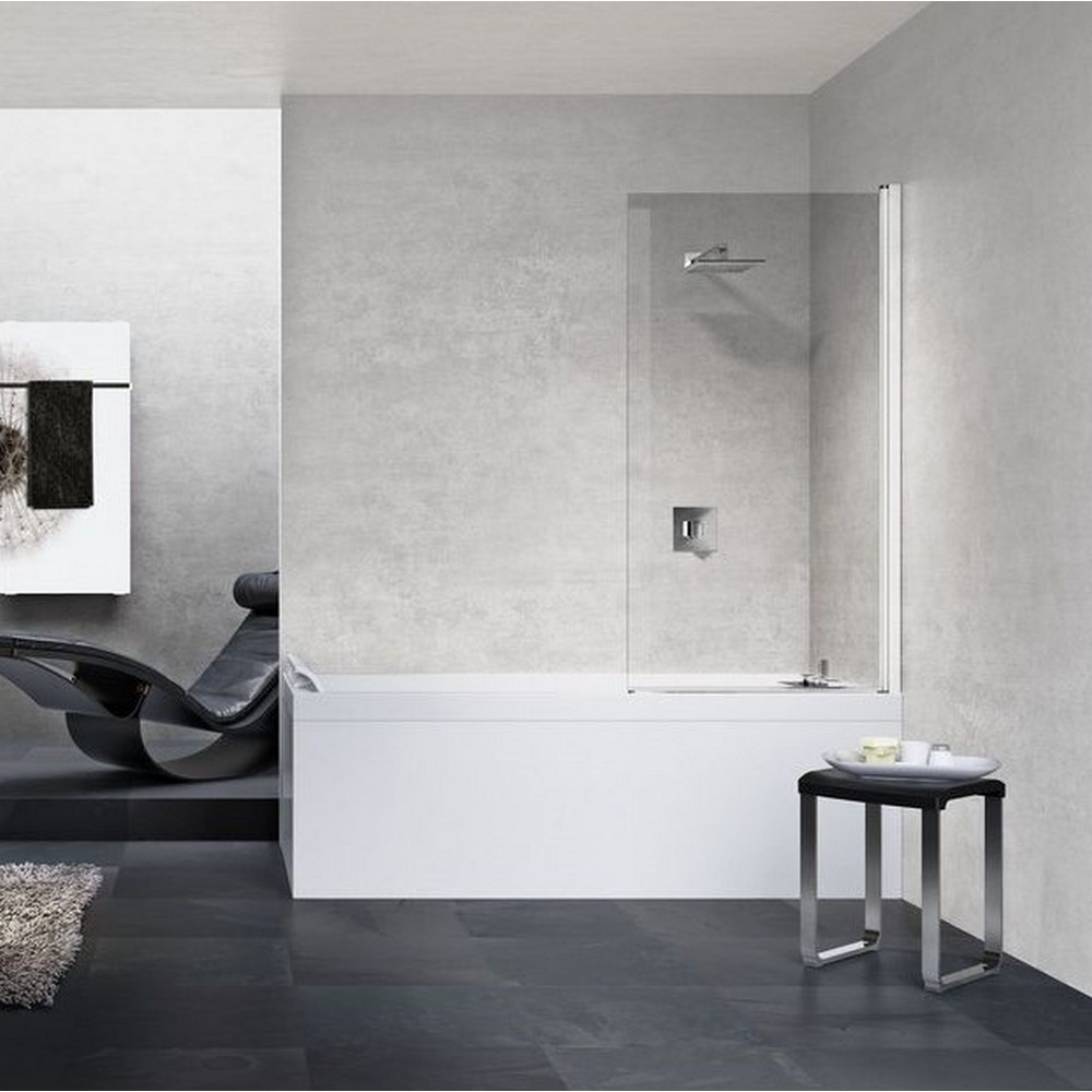 Novellini Young 700mm 2.0 1V Bath Screen with Full Pivoting Door