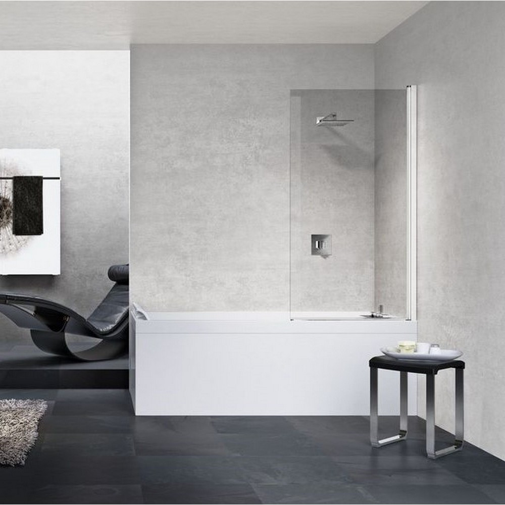 Novellini Young 800mm 2.0 1V Bath Screen with Full Pivoting Door