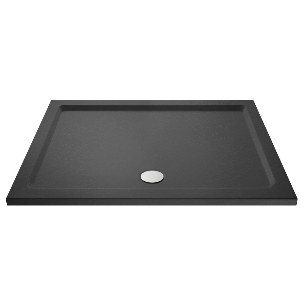 Nuie 1300 x 800mm Large Rectangular Shower Tray in Slate Grey