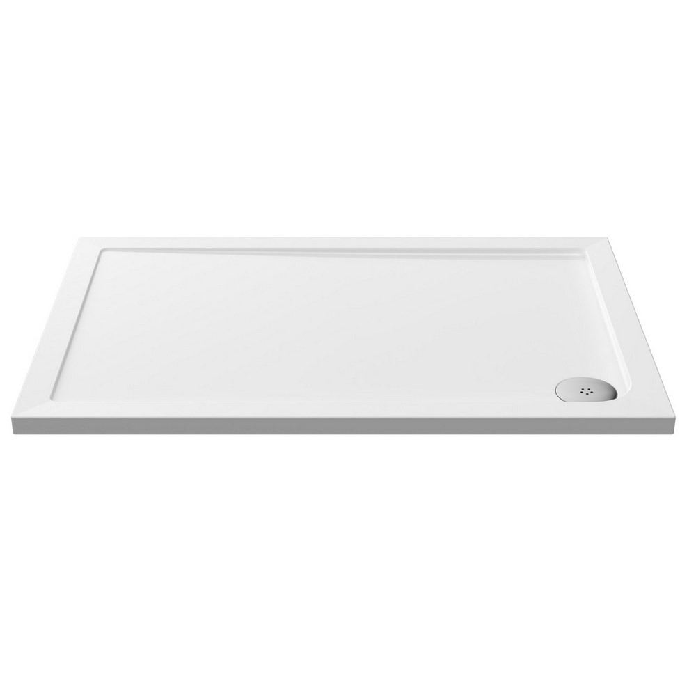 Nuie 1200 x 800mm Rectangular Shower Tray in Gloss White
