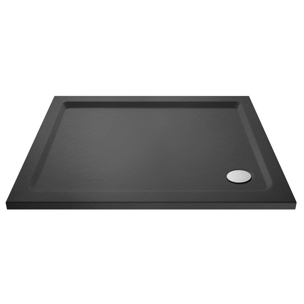 Nuie 1200 x 800mm Rectangular Shower Tray in Slate Grey