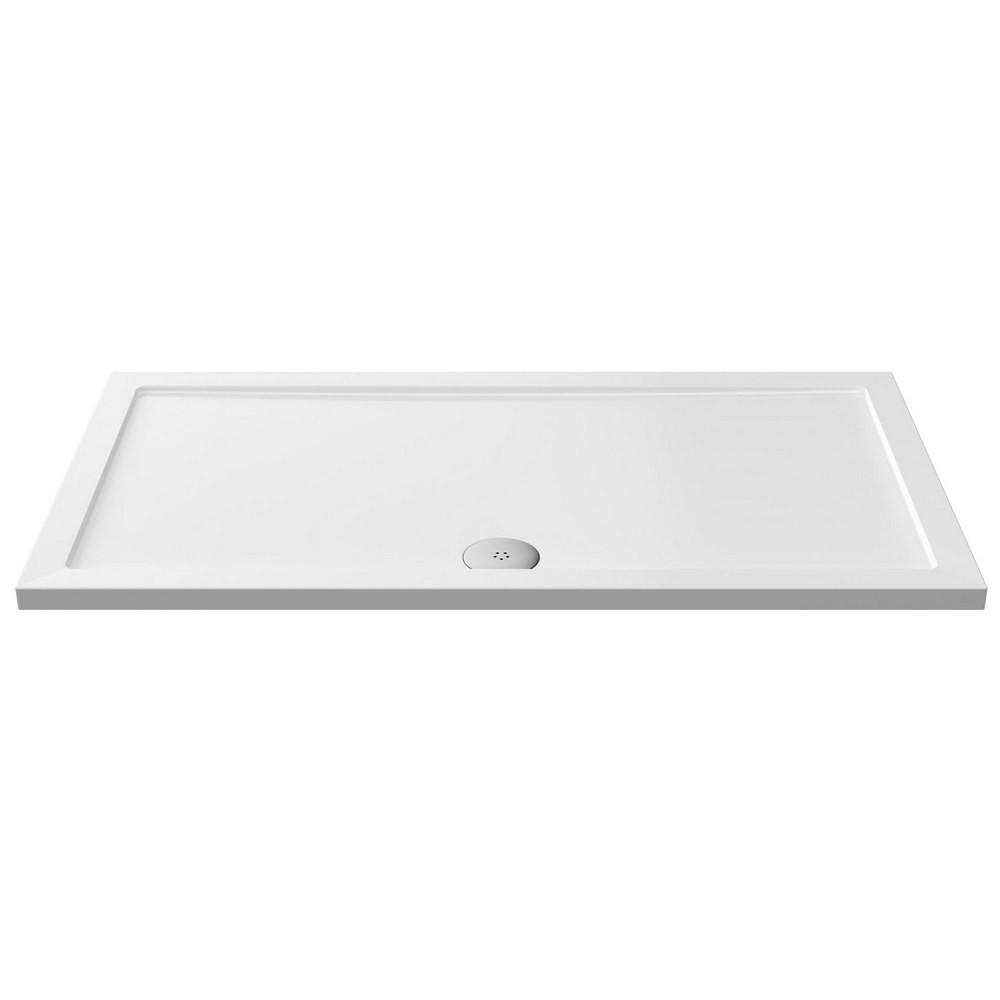 Nuie 1400 x 760mm Large Rectangular Shower Tray in Gloss White