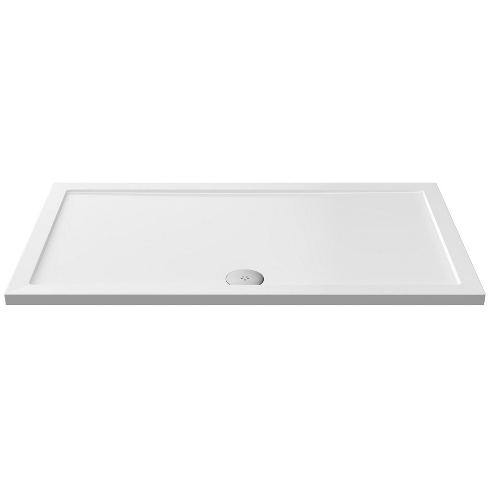 Nuie 1400 x 800mm Large Rectangular Shower Tray in Gloss White