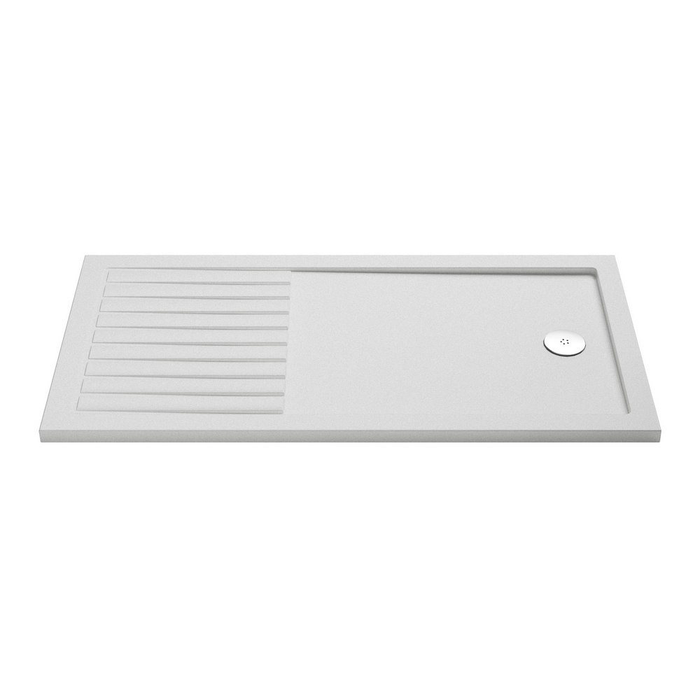 Nuie 1400 x 900mm Walk In Slip Resistant Wetroom Shower Tray in White
