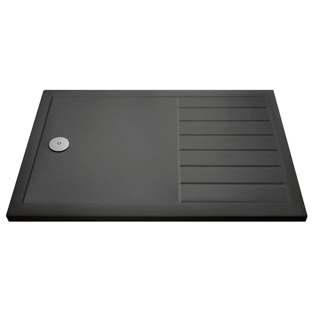 Nuie 1700 x 700mm Walk-In Wetroom Shower Tray in Slate Grey
