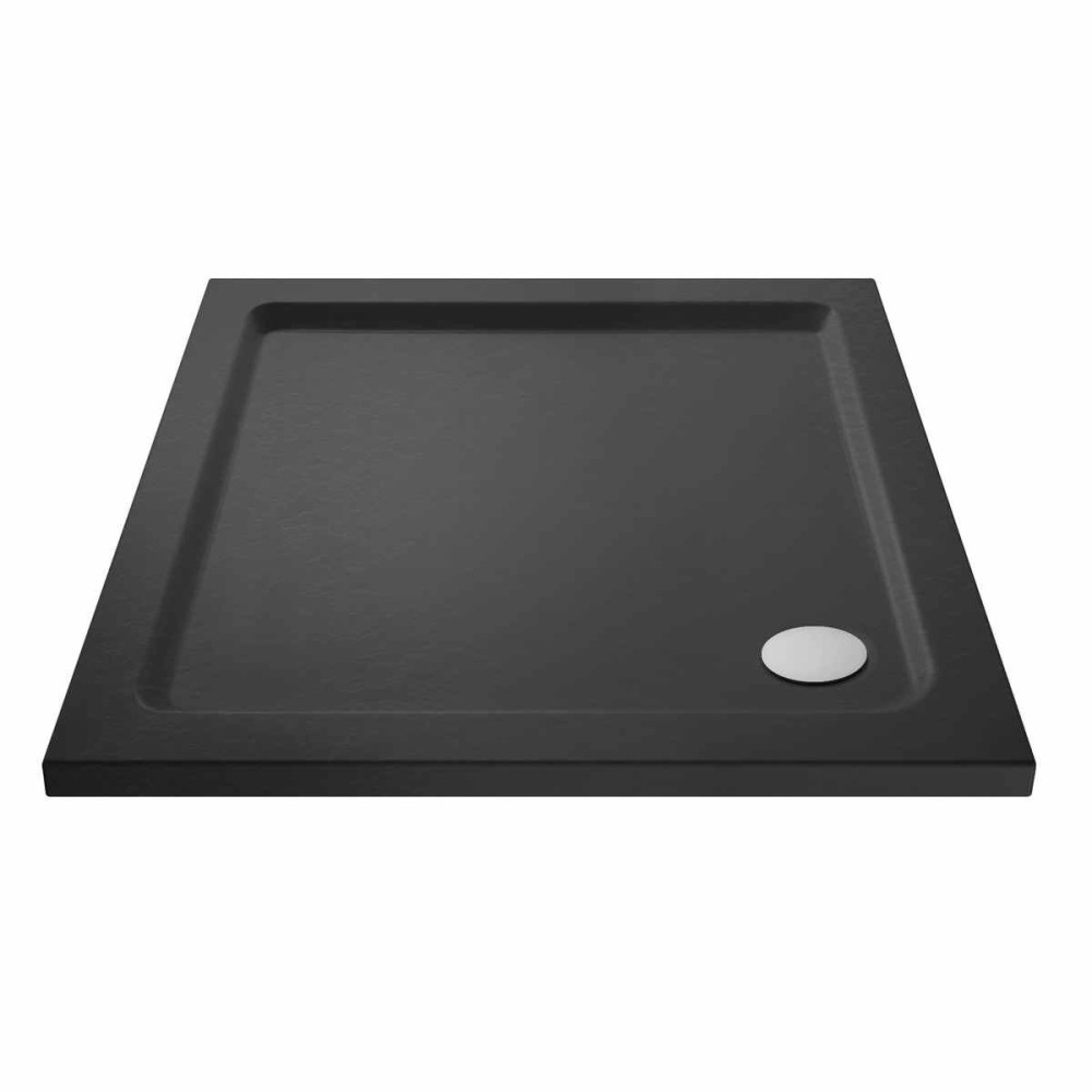 Nuie 700 x 700mm Square Shower Tray in Slate Grey