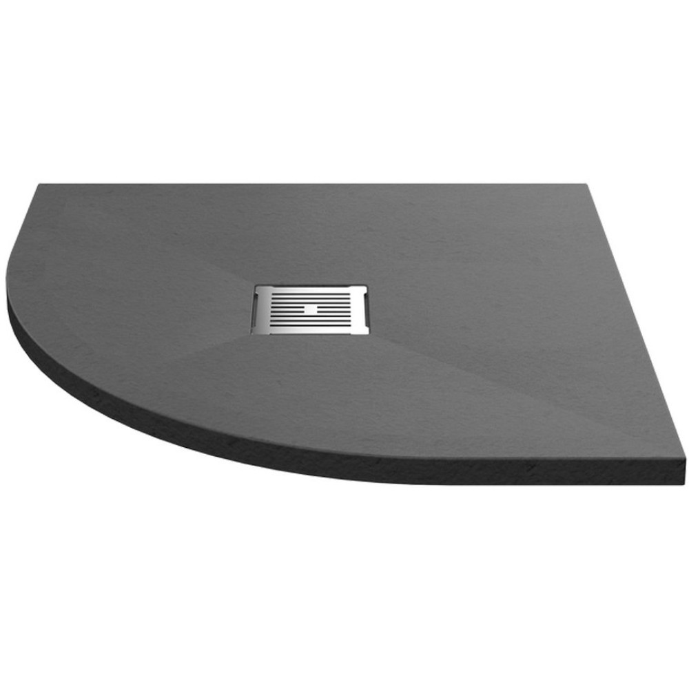 Nuie 900 x 900mm Quadrant Slimline Shower Tray Grey Slate