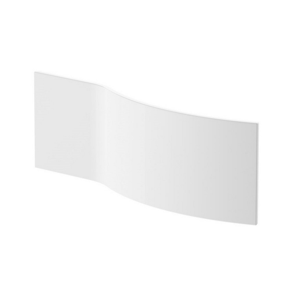 Nuie Acrylic 1500mm Gloss White B Shape Shower Bath Front Panel