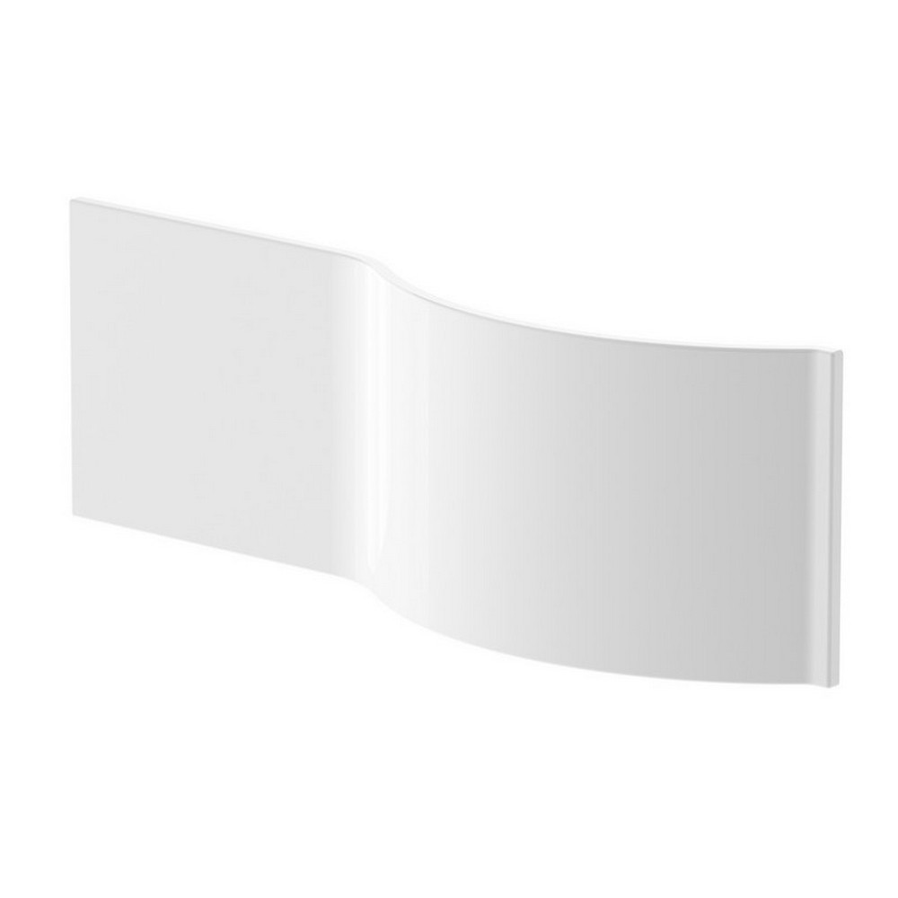 Nuie Acrylic 1500mm Gloss White P Shape Shower Bath Front Panel