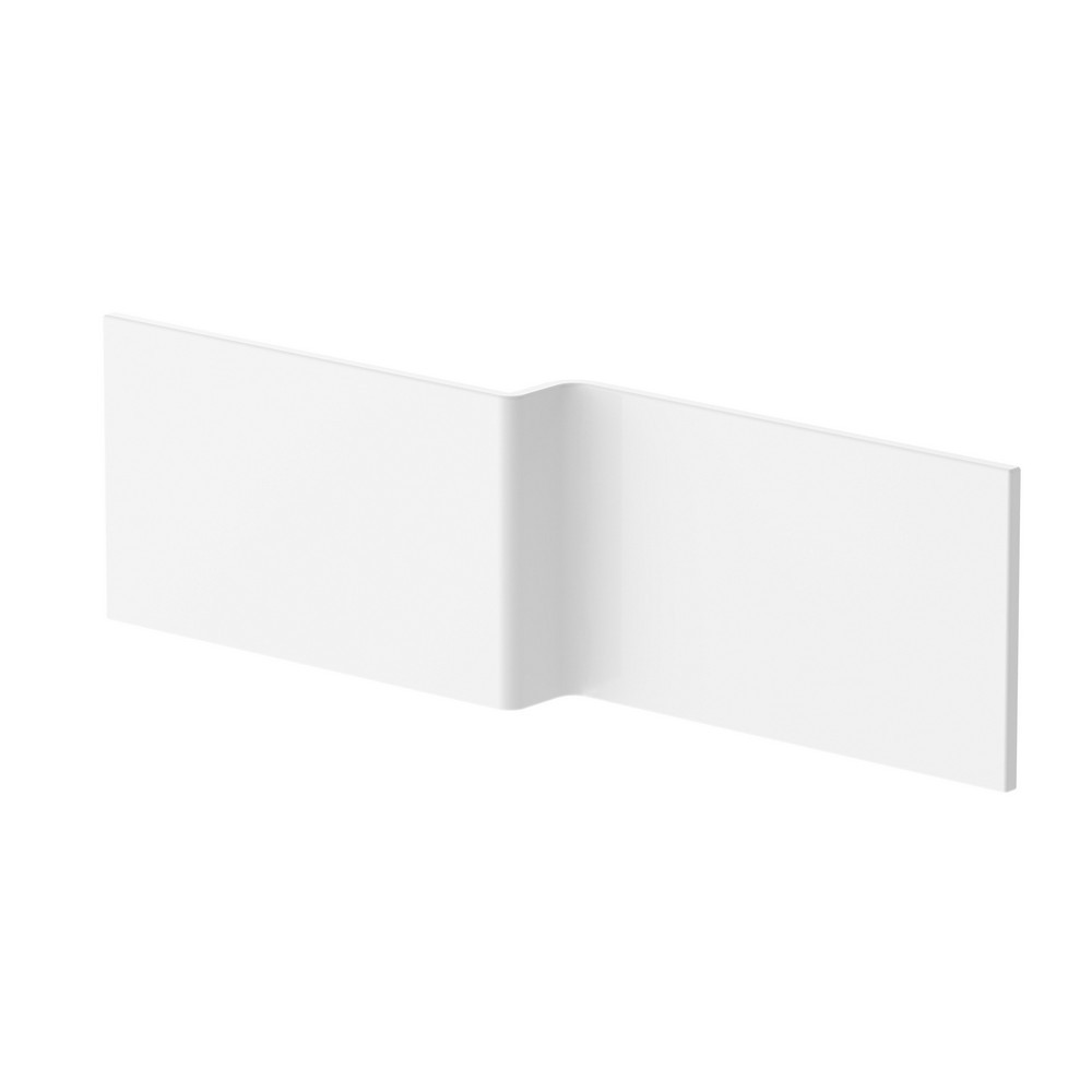 Nuie Acrylic 1600mm Gloss White L Shape Shower Bath Front Panel (1)
