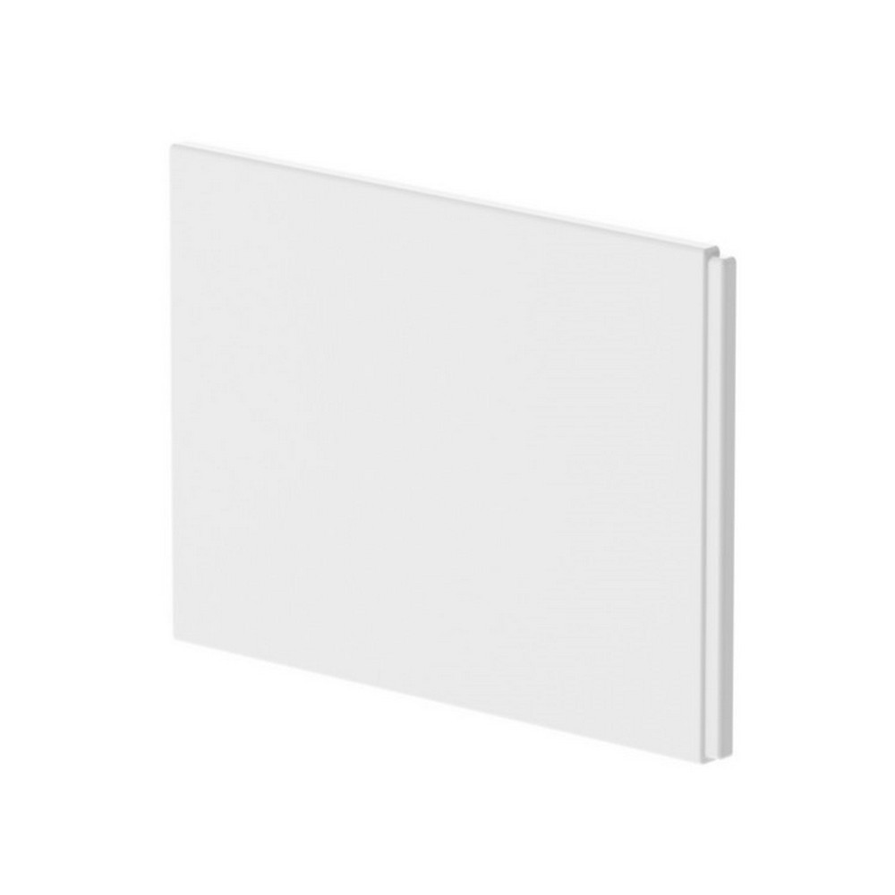 Nuie Acrylic 700mm Gloss White P Shape Shower Bath End Panel
