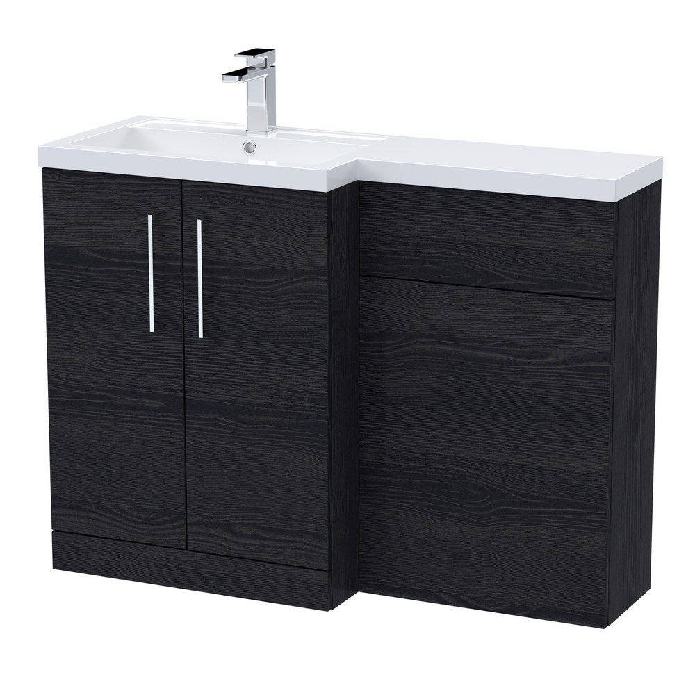 Nuie Arno 1100mm Charcoal Black L Shaped Combination Unit (1)