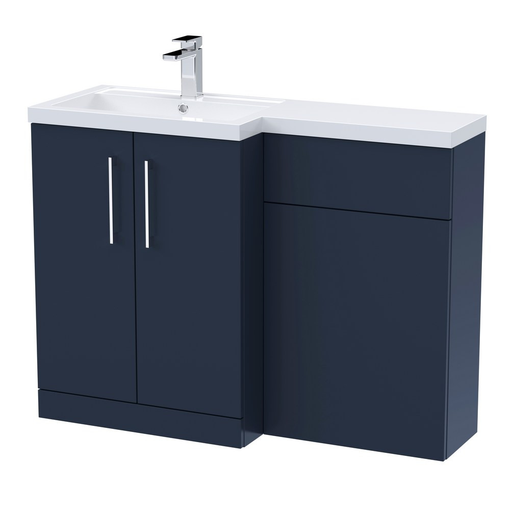 Nuie Arno 1100mm Midnight Blue L Shaped Combination Unit (1)