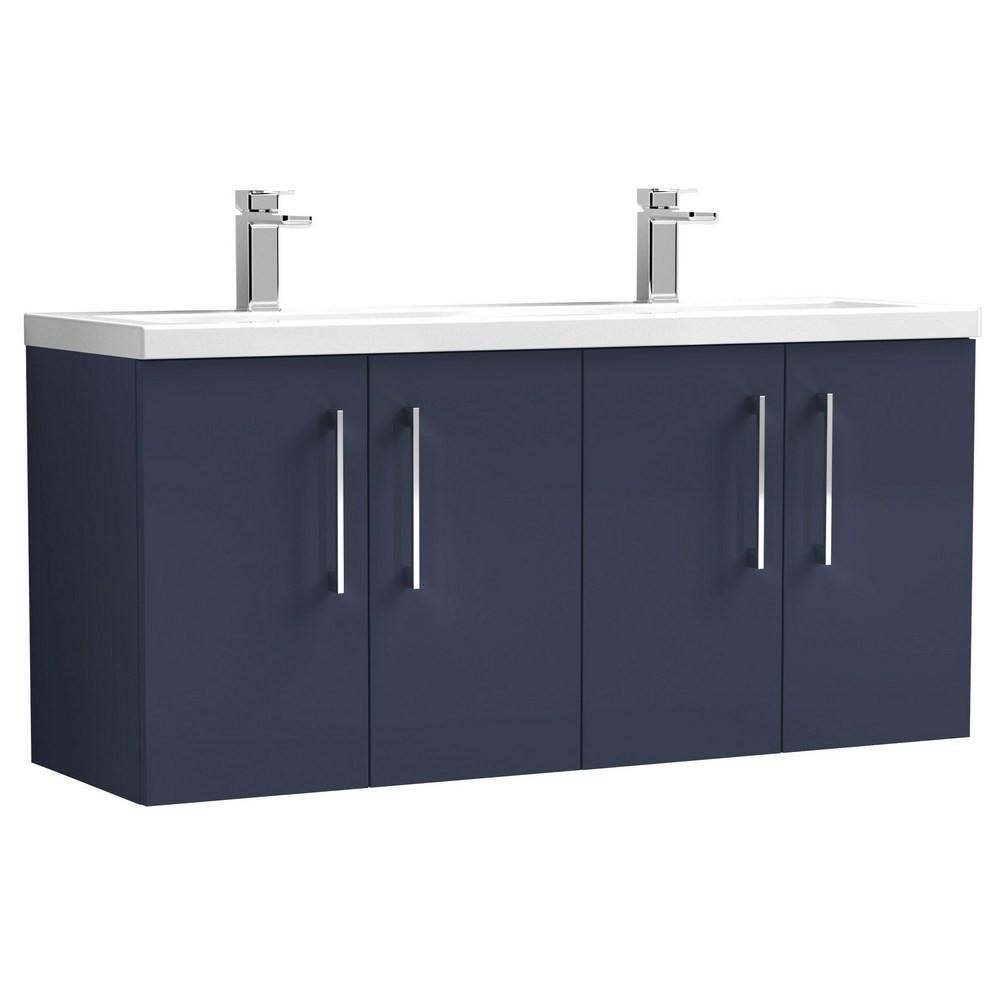Nuie Arno 1200mm Midnight Blue Wall Hung Four Door Vanity Unit (1)