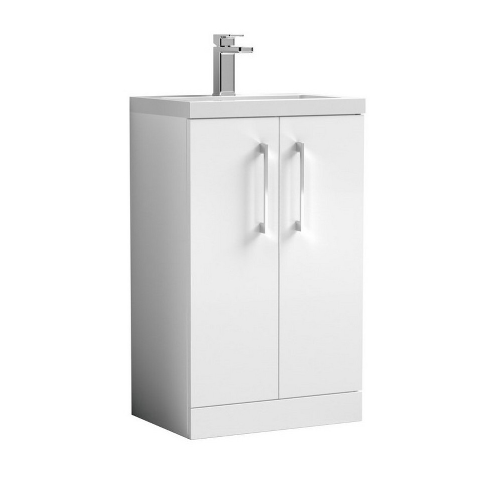 Nuie Arno 500mm Gloss White Compact Floor Standing Unit (1)