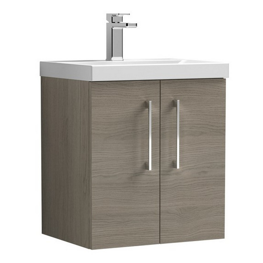 Nuie Arno 500mm Oak Wall Hung Vanity Unit with Basin