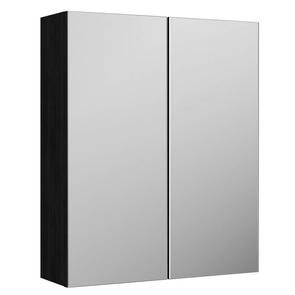 Nuie Arno 600mm Mirror Cabinet Black