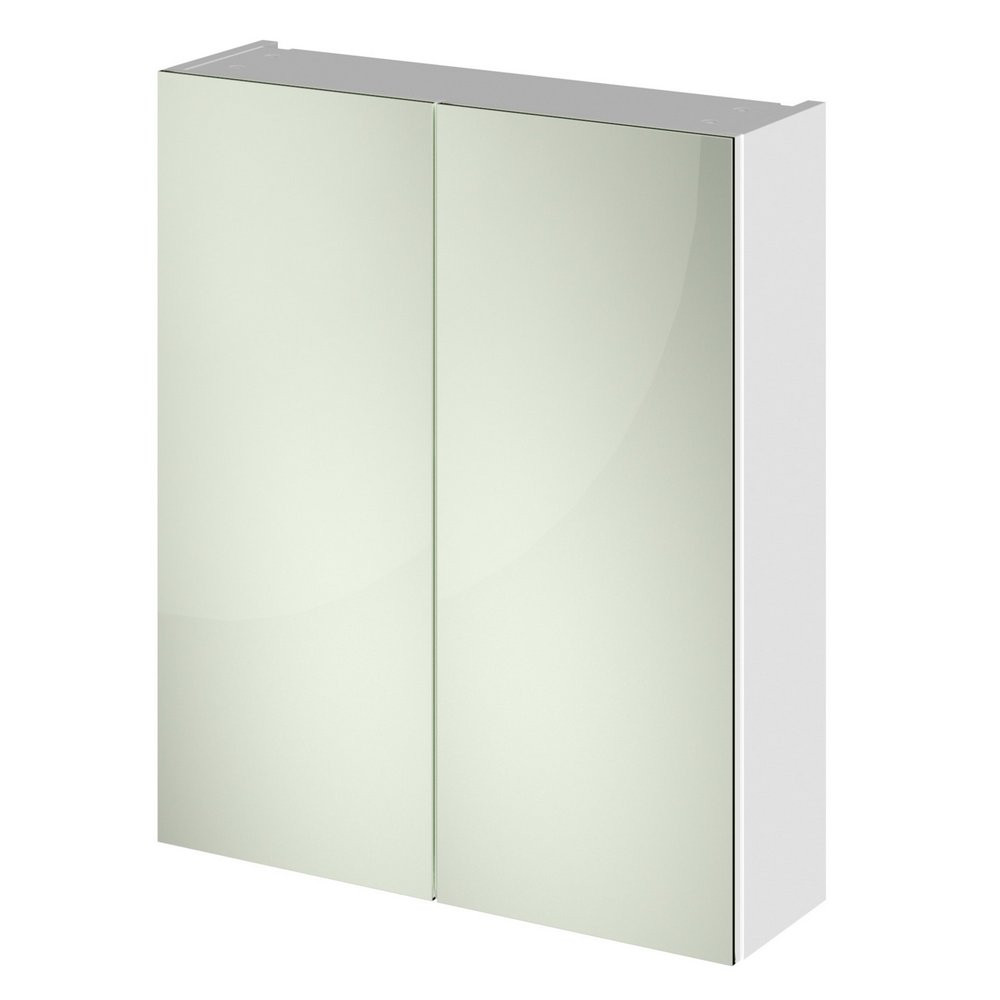 Nuie Arno 600mm Mirror Cabinet Gloss White