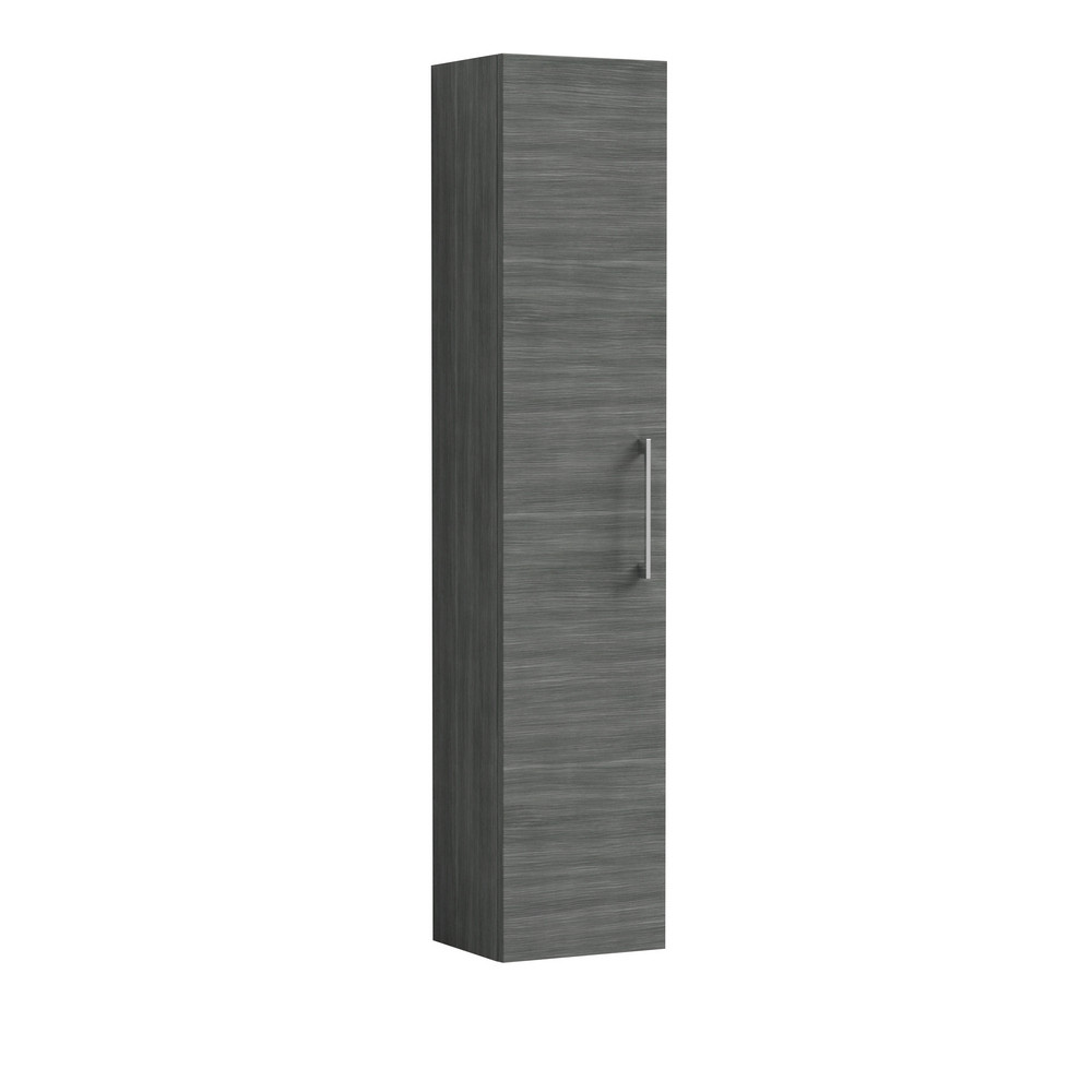 Nuie Arno Anthracite Woodgrain Wall Hung 300mm Tall Unit Single Door