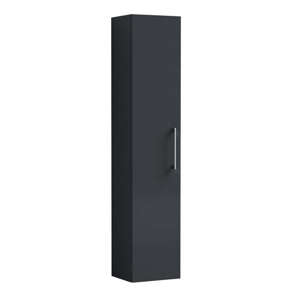Nuie Arno Tall Wall Hung Single Door Unit in Satin Anthracite (1)