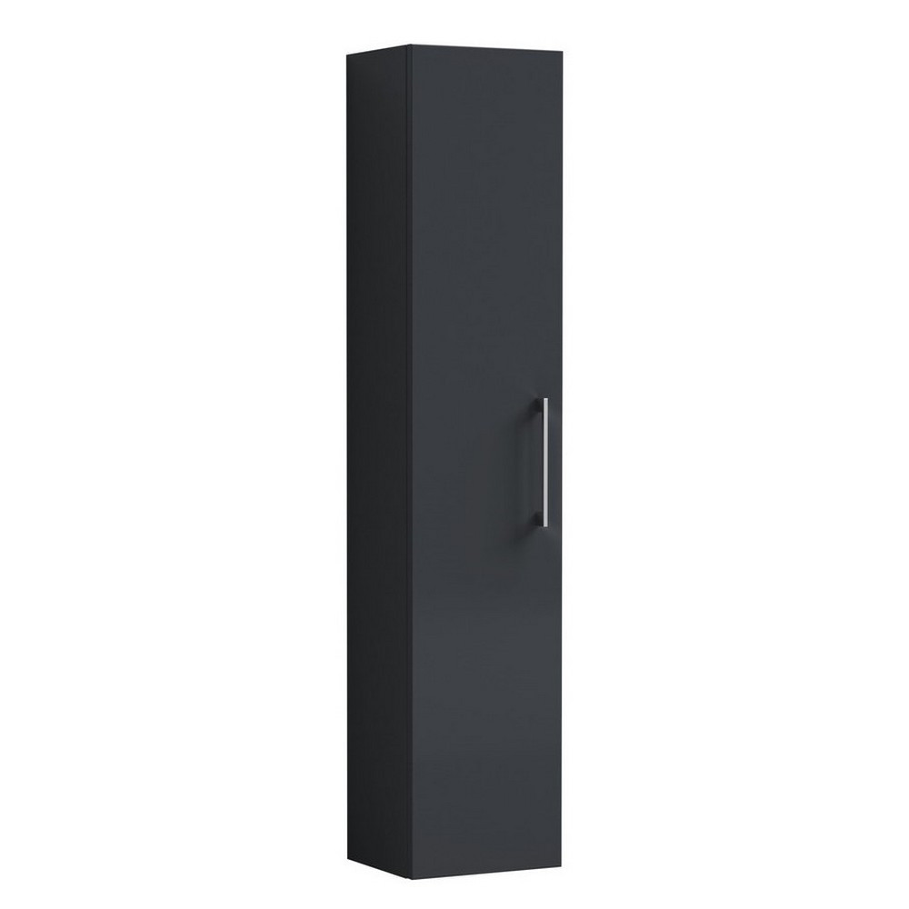 Nuie Arno Tall Wall Hung Single Door Unit in Satin Anthracite