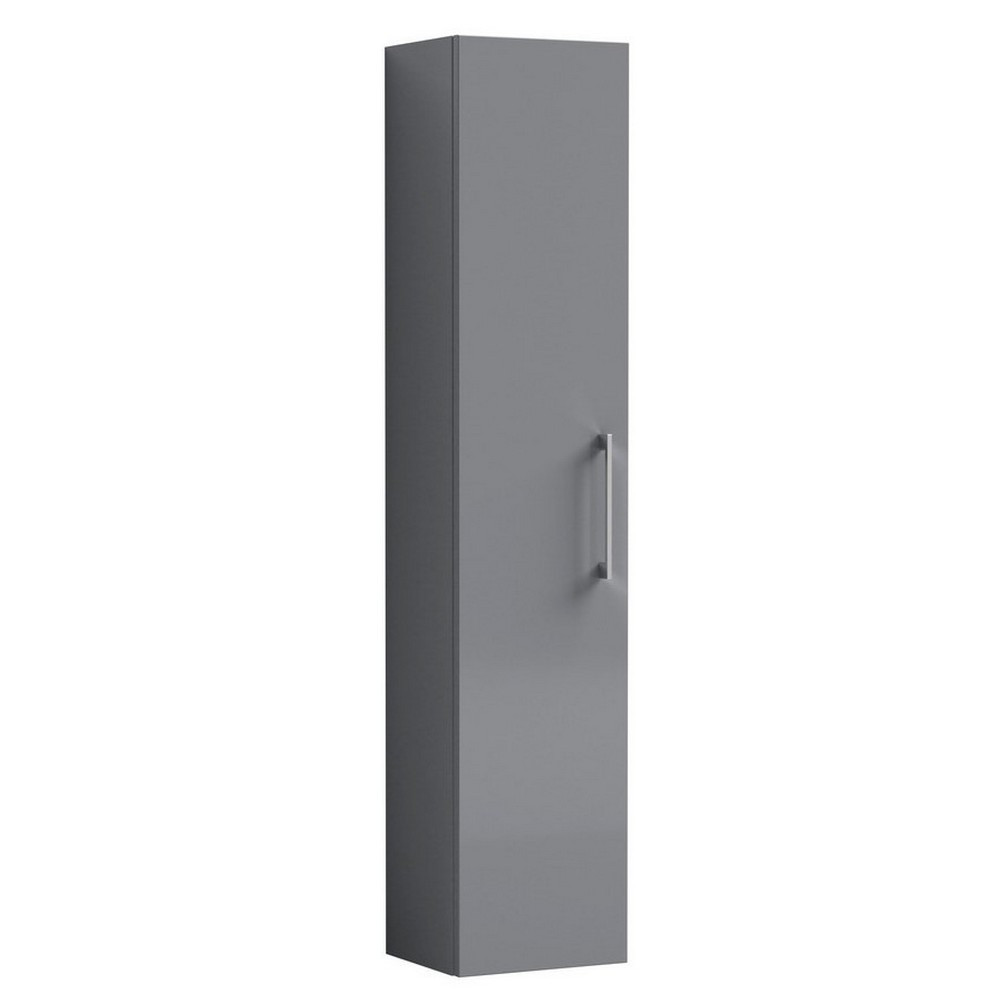 Nuie Arno Tall Wall Hung Single Door Unit in Satin Grey (1)