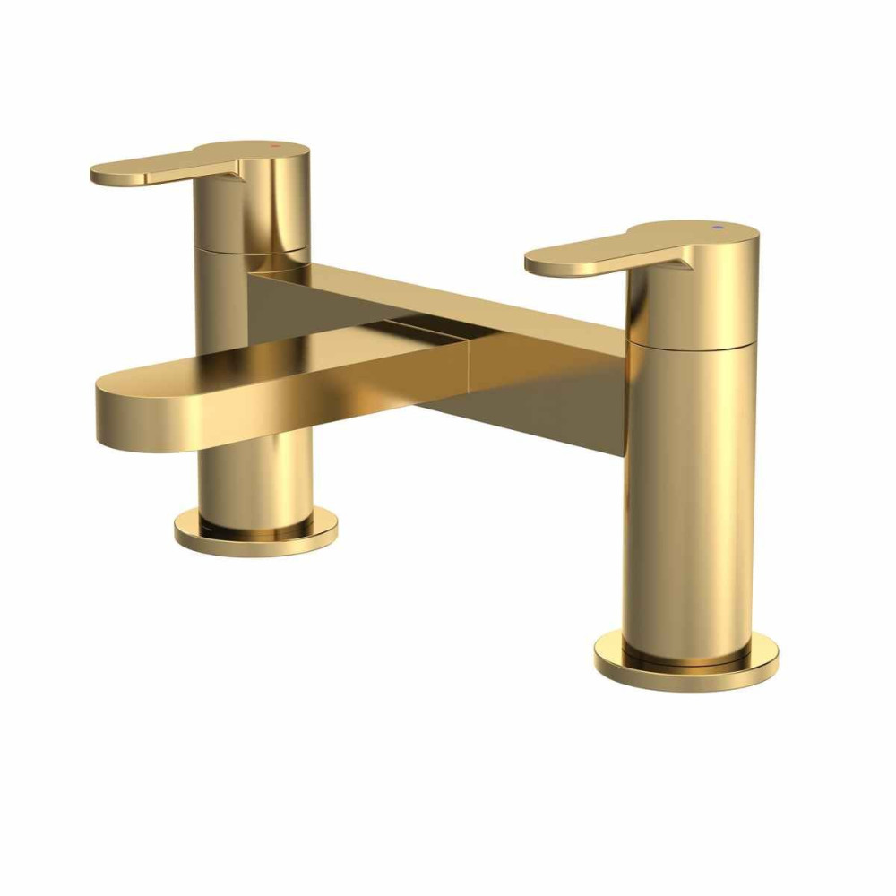 Nuie Arvan Brushed Brass Bath Filler