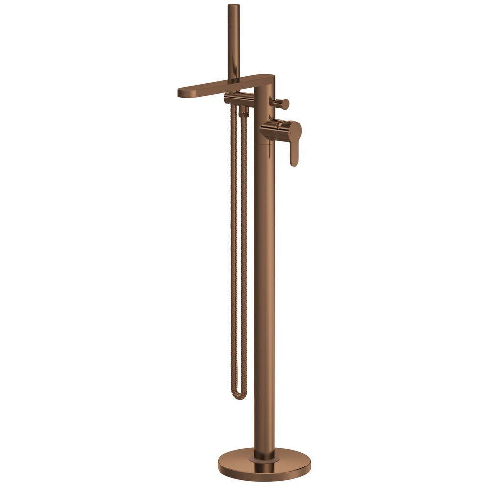 Nuie Arvan Brushed Bronze Freestanding Bath Shower Mixer (1)