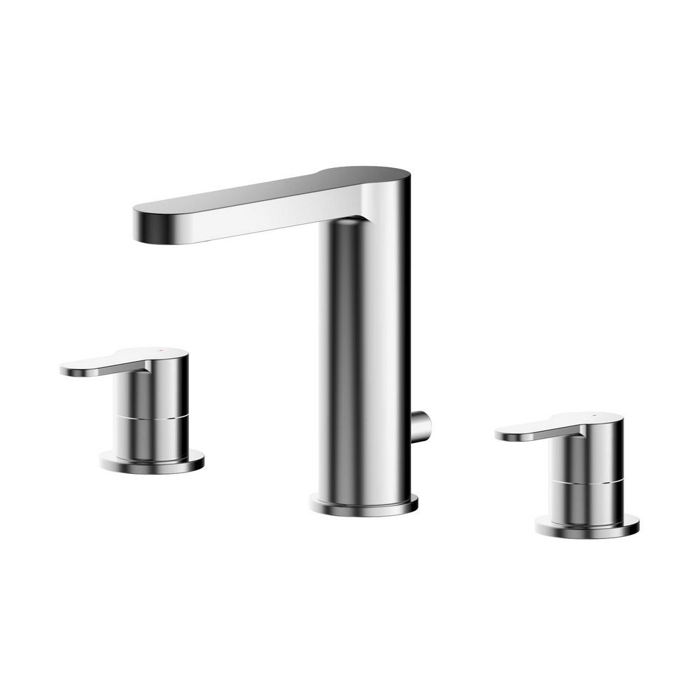Nuie Arvan Chrome 3TH Basin Mixer With Pop Up Waste