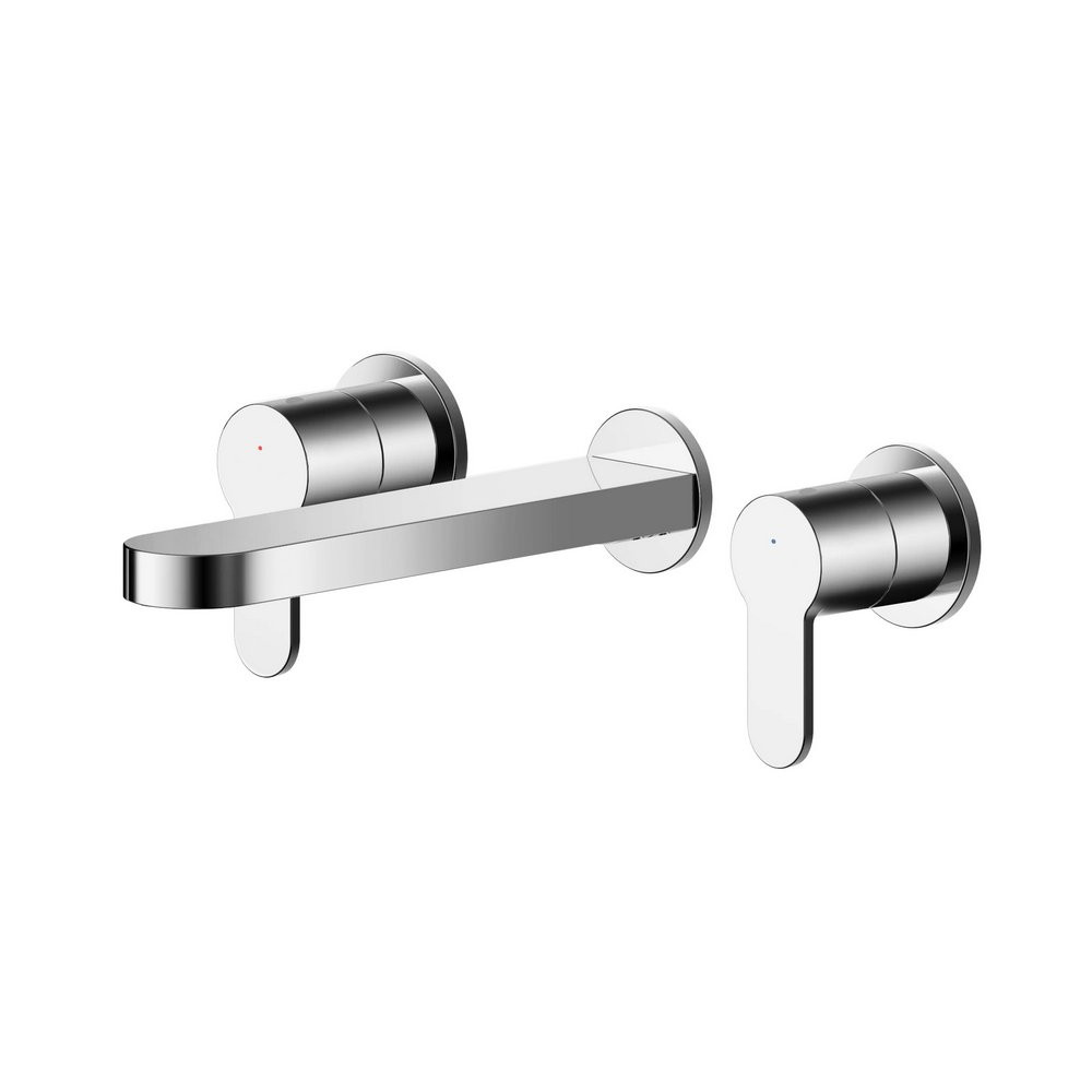 Nuie Arvan Chrome 3TH Wall Mounted Basin Mixer