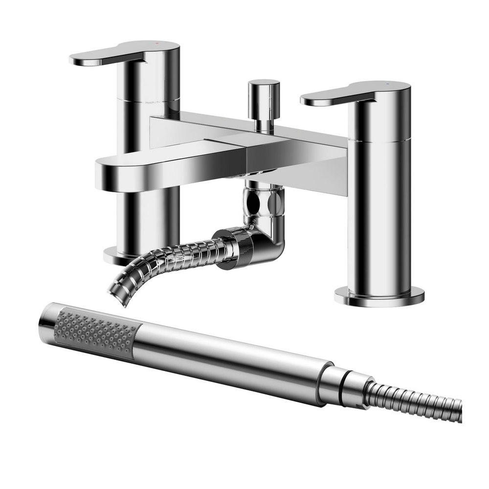 Nuie Arvan Chrome Bath Shower Mixer With Kit
