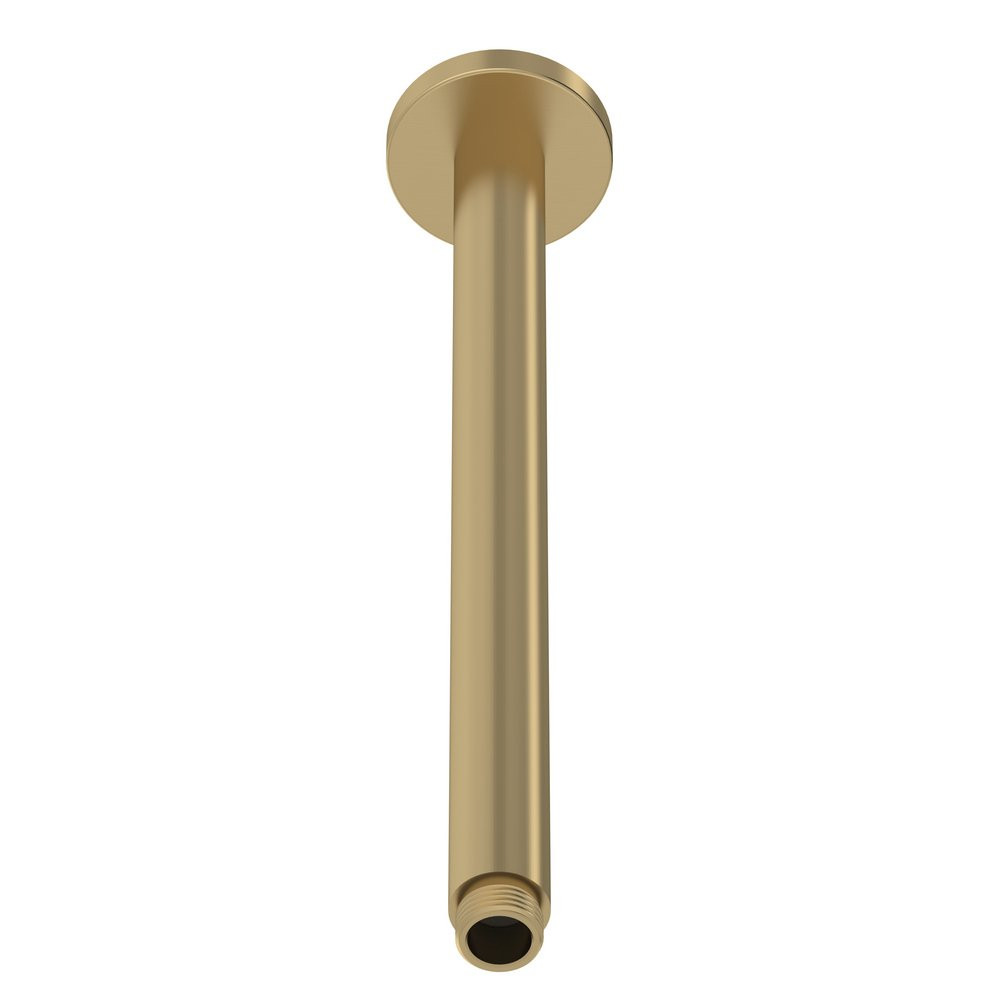Nuie Arvan Long 300mm Round Ceiling Arm Brushed Brass