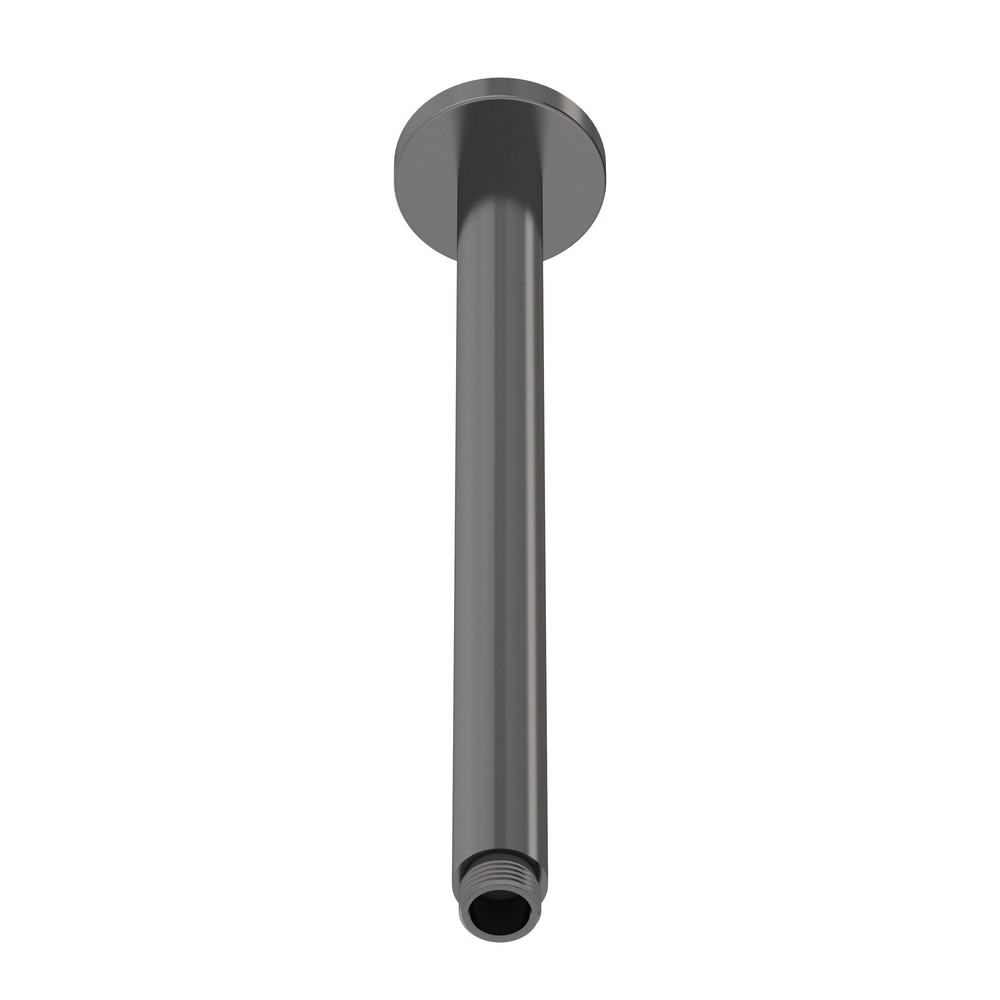 Nuie Arvan Long 300mm Round Ceiling Arm Brushed Gunmetal