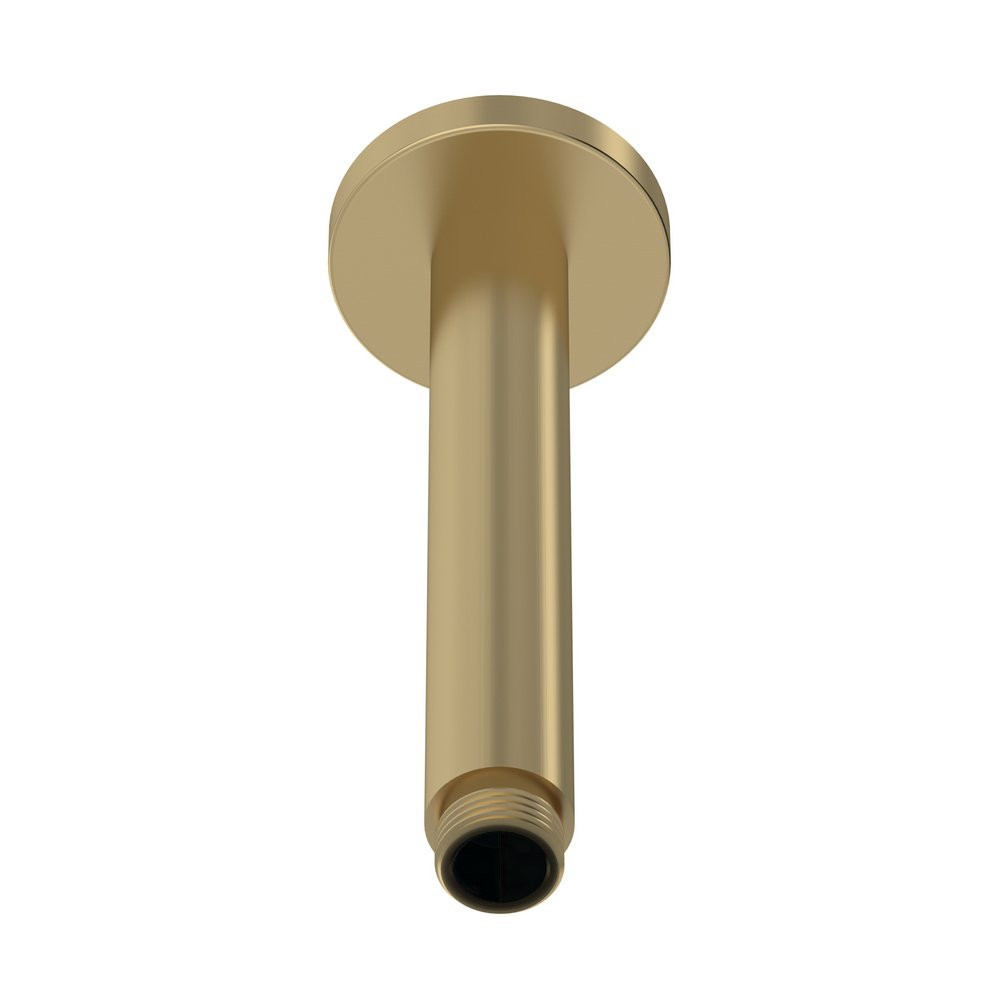 Nuie Arvan Short 150mm Round Ceiling Arm Brushed Brass