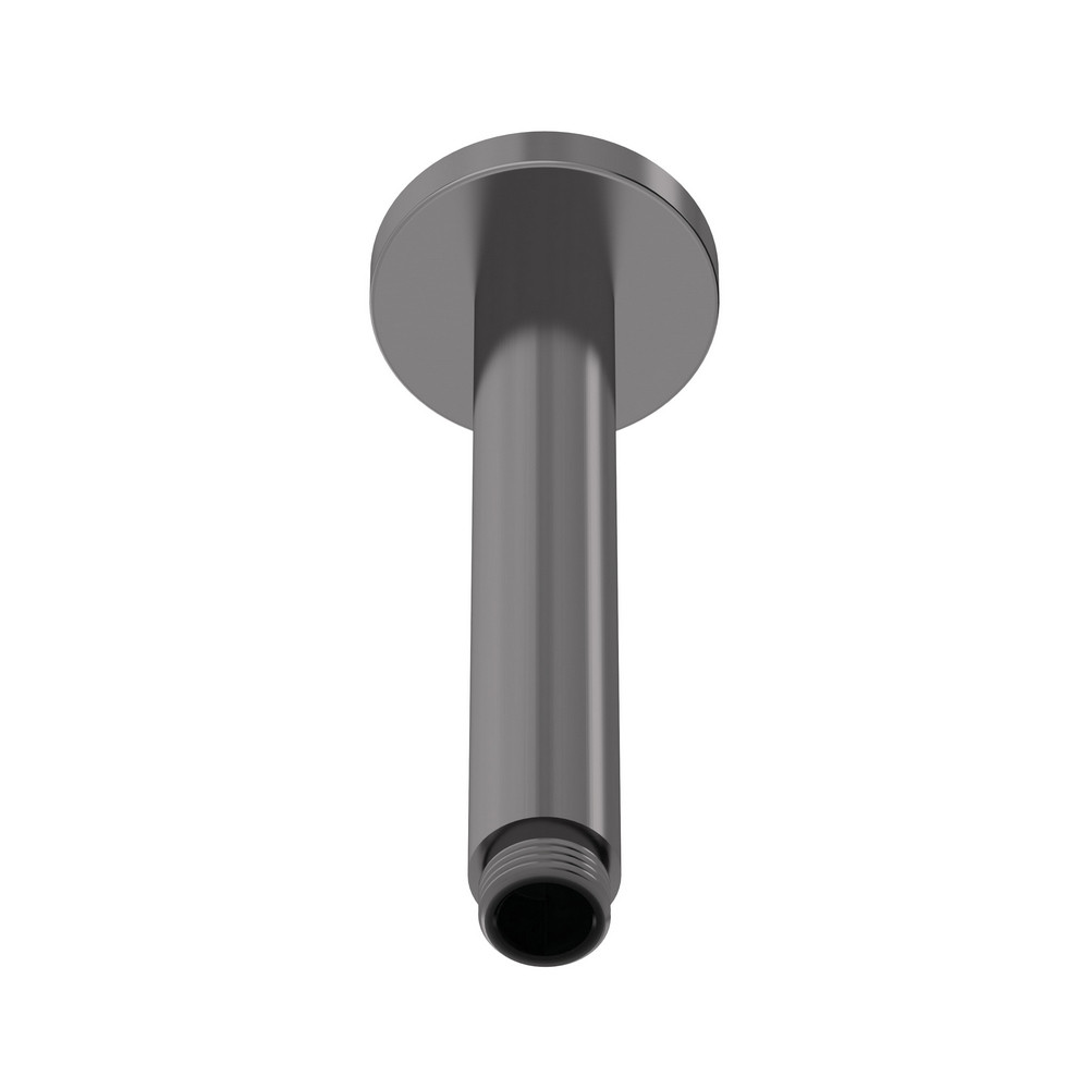 Nuie Arvan Short 150mm Round Ceiling Arm Brushed Gunmetal