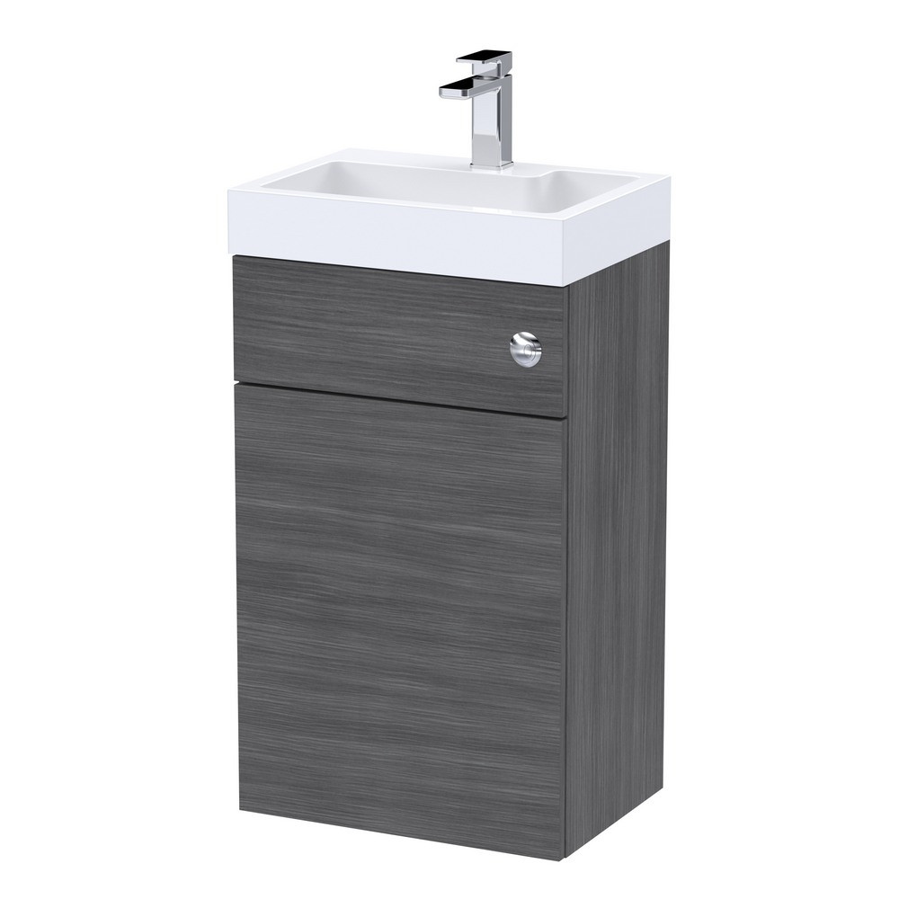 Nuie Athena 2 In 1 Anthracite Woodgrain WC and Vanity Unit (1)