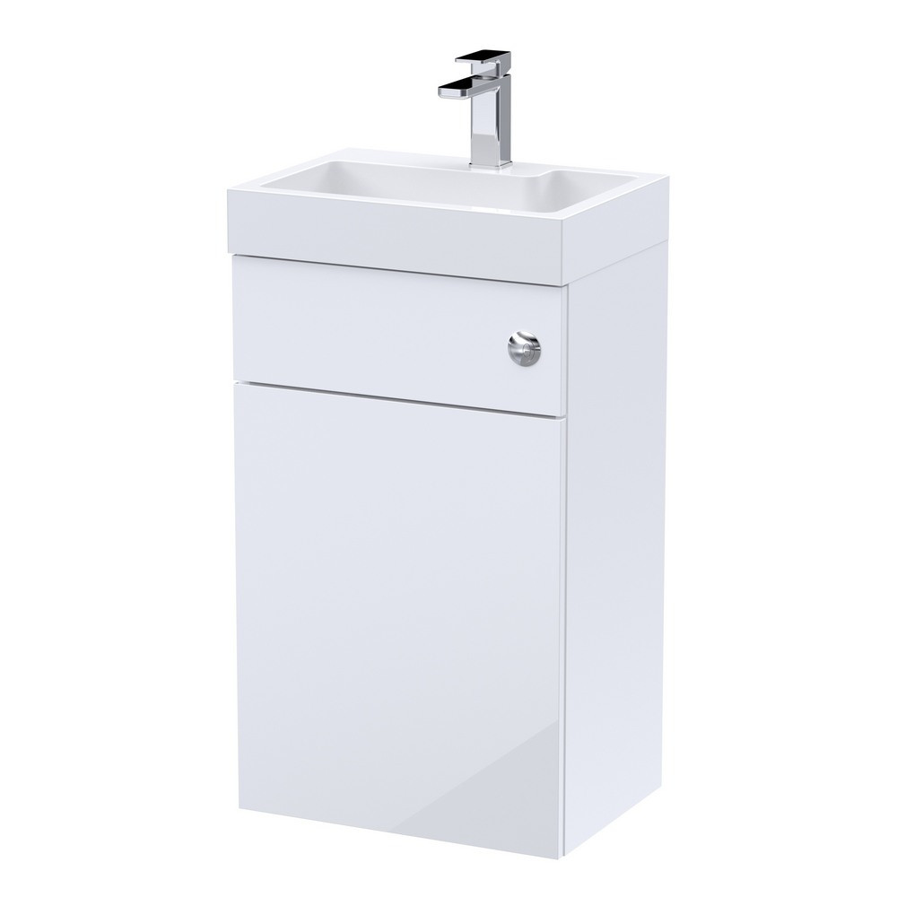 Nuie Athena 2 In 1 Gloss White WC and Vanity Unit (1)