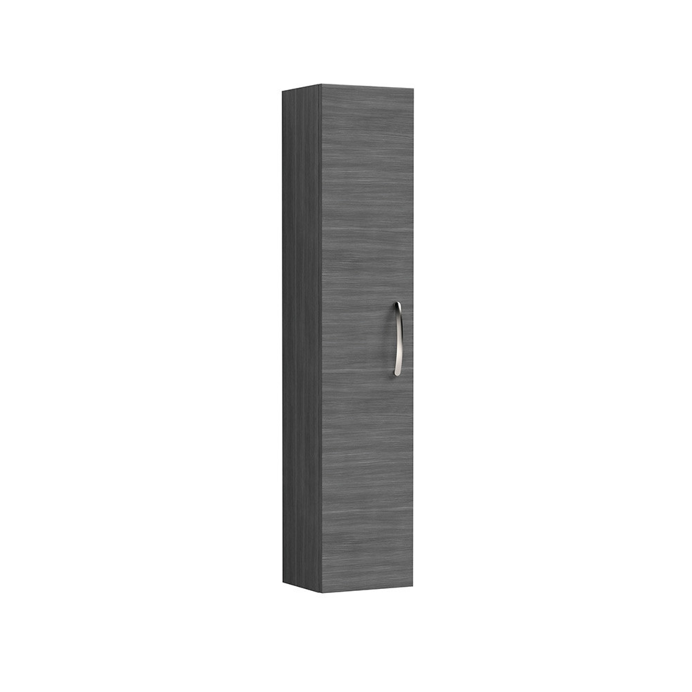 Nuie Athena 300mm Anthracite Woodgrain Wall Hung Tall Unit Single Door