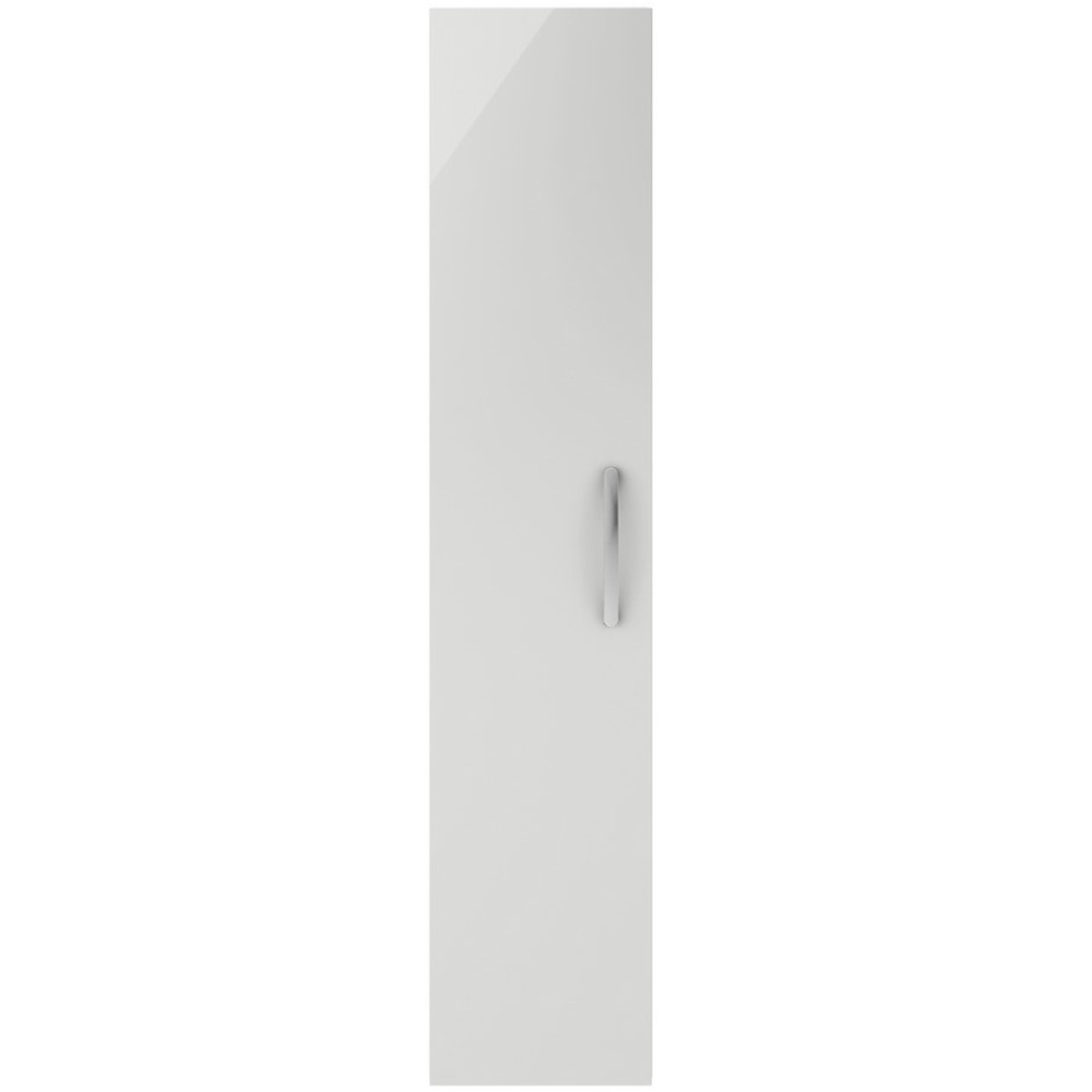 Nuie Athena 300mm Gloss Grey Mist Wall Hung Tall Unit Single Door